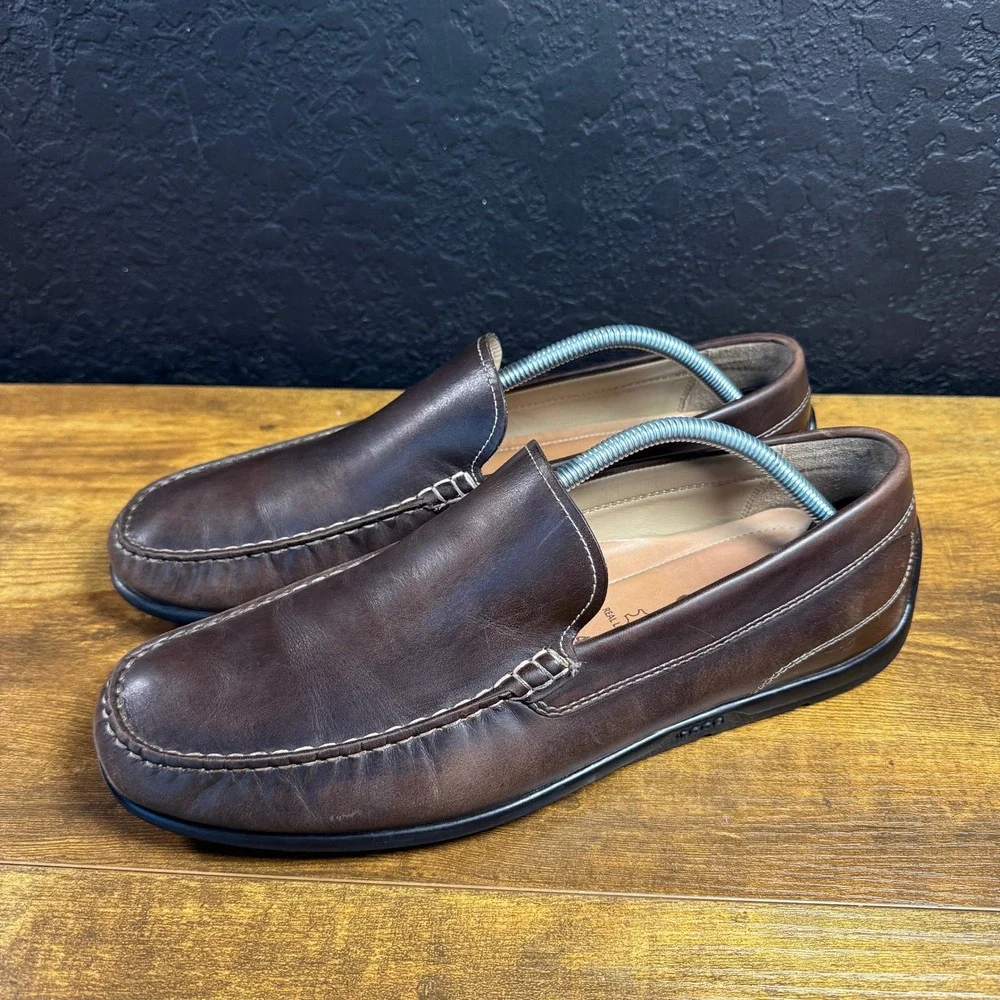 ECCO Classic Moc 2.0 570914 Brown Leather Loafers Mens EU 44 US 10-10.5